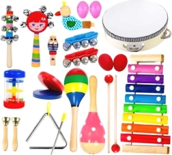 Set de instrumentos musicales infantiles de madera