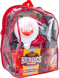 Mega set de pequeño bombero en mochila transparente (18 piezas)