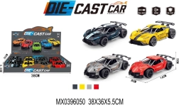 Modelo metálico de coche de carreras con función de retroceso (pull-back)