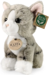 Gato de peluche gris 18 cm eco-friendly