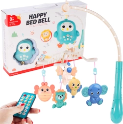 Móvil con buhito y animalitos con control remoto