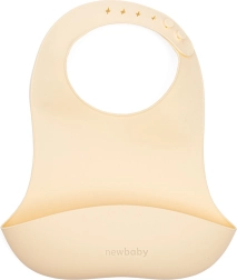 Babero de silicona NEW BABY beige