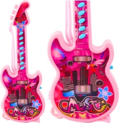 Guitarra eléctrica para niños con melodías y solmización rosa