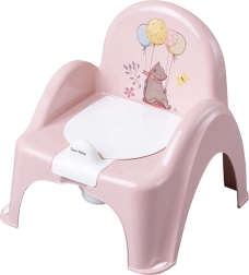Orinal infantil musical con tapa Osito rosa