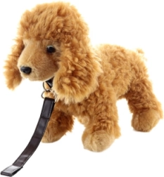 Caniche de peluche con collar eco-friendly 26 cm