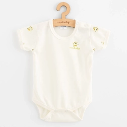 Body infantil de manga corta de algodón orgánico New Baby Olivas, talla 74 (6–9 meses)