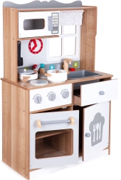 Cocinita infantil de madera con accesorios Ecotoys