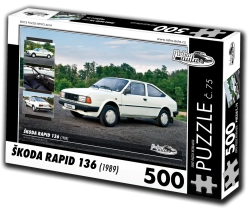 Puzle Retro-autos Škoda Rapid 136 (1988) – 500 piezas