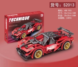 Kit de construcción: coche deportivo rojo (488 piezas)