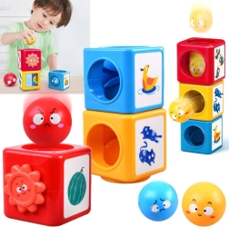 Juego de construcción colorido y torre de clasificación para niños