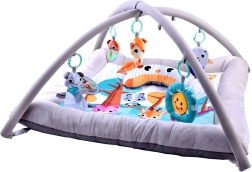 Adorable alfombra de juego infantil suave con arco y juguetes colgantes
