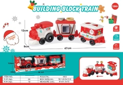 Tren navideño con vagones y formas para niños