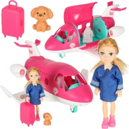 Avión plegable para muñecas con accesorios