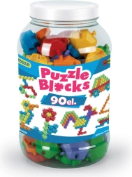 Juego de construcción tipo puzzle en gran bote 90 uds