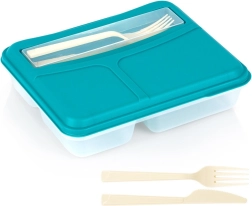 Lunchbox dividido con juego de cubiertos 1,3 l