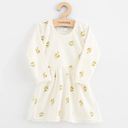 Vestido para bebé de algodón orgánico de manga larga NEW BABY Olivas