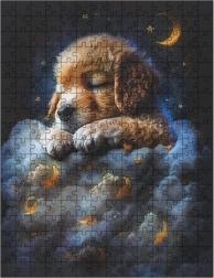 Puzzle infantil Perrito entre las nubes de 300 piezas