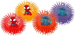 Pelota de goma peluda SPIDEY y STITCH 17 cm