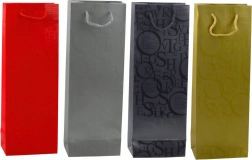 Bolsa de regalo para botella con inscripciones en relieve 35 × 12 × 9 cm