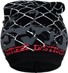 Gorro infantil de primavera New Baby con inscripción negro 104 (3–4 años)