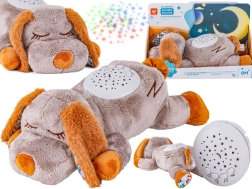 Perrito de peluche con proyector y ruido blanco - 1 unidad