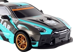 Coche deportivo RC grande 1:10 turquesa-negro