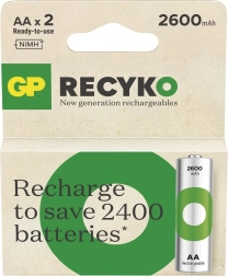 Baterías recargables GP ReCyko AA Ni-MH 2600mAh 2 uds