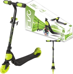 Patinete infantil plegable Evo Light Speed negro-lima con ruedas luminosas