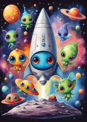 Puzzle Yazz extraterrestres 1000 piezas
