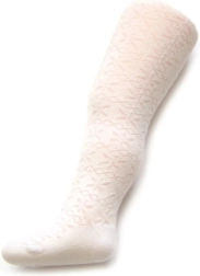 Leotardos infantiles jacquard New Baby blancos