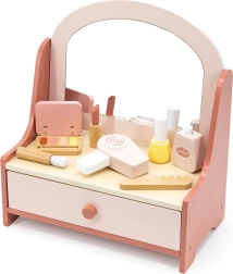 Tocador infantil de madera con accesorios