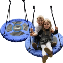 Columpio de jardín tipo nido para niños azul 80 cm