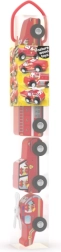 Coches de bomberos en tubo – set de juguetes de madera