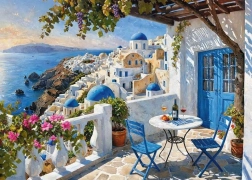 Puzzle Cherrypazzi Santorini Blues de 1.000 piezas