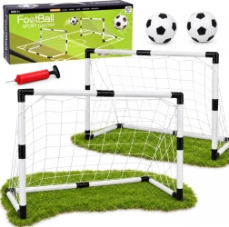 Set de fútbol infantil con 2 porterías de 95 × 70 cm, 2 balones y bomba de inflado