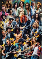 Puzzle de estrellas del rock de 1500 piezas