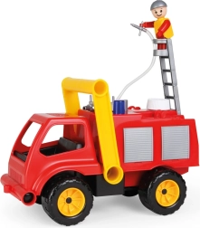 Lena camión de bomberos activo con cañón de agua