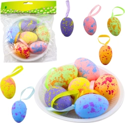 Huevos decorativos de Pascua para colgar, 6 uds