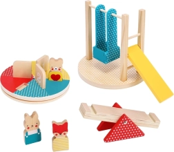 Petit Collage Set de parque infantil de madera con animales