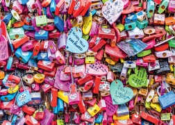 Puzzle de candados del amor enamorados de 1000 piezas
