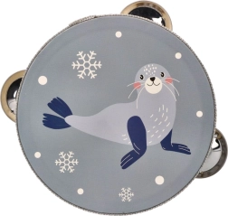Pandereta infantil con motivo de foca 13 cm