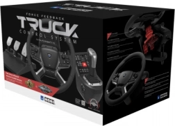 Hori Force Feedback Truck Control System para PC: volante de camión realista con palanca de cambios y pedales