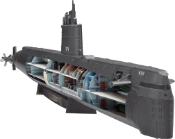 Puzle 3D metálico METAL EARTH Premium – submarino USS NAUTILUS