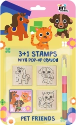 Sellos 3+1 con cera (crayón) – animales domésticos