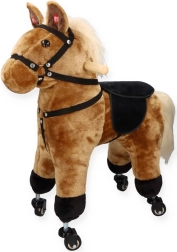 Caballito marrón con ruedas