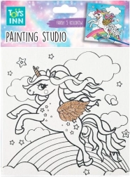 Set de pintura canvas unicornio arcoíris
