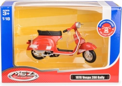 Modelo de scooter Vespa 200 Rally 1:18 rojo (1976)