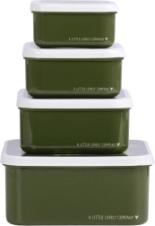 Juego de cuatro cajas para tentempiés A Little Lovely Company – Krokodýl