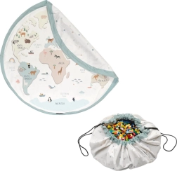 Play&Go Noomad original manta de juego y bolsa para juguetes world map colour