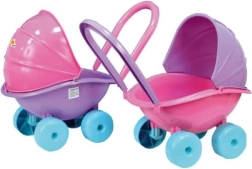 Cochecito profundo de plástico para muñecas en mezcla de colores